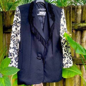 Vintage Criscoine  Cache fringe blazer